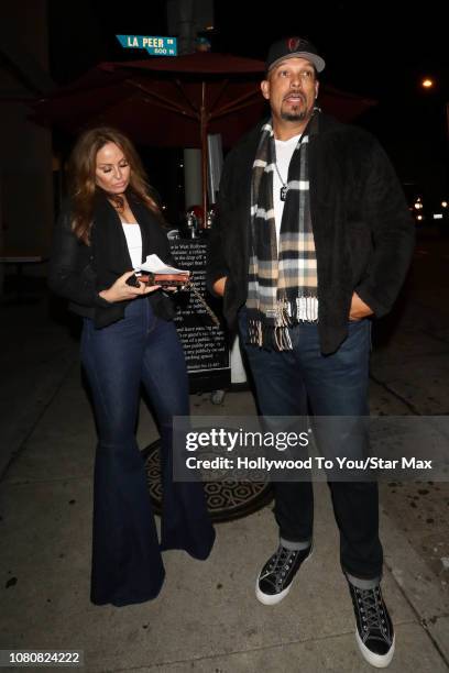 David Justice and Rebecca Villalobos are seen on January 10, 2019 in Los Angeles, CA.