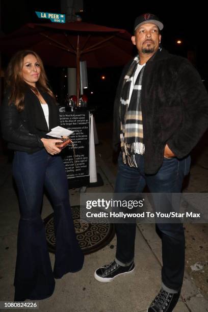 David Justice and Rebecca Villalobos are seen on January 10, 2019 in Los Angeles, CA.