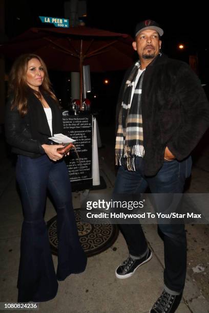 David Justice and Rebecca Villalobos are seen on January 10, 2019 in Los Angeles, CA.