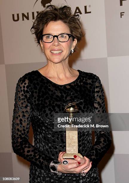 Actress Annette Bening arrives at NBC Universal's 68th Annual Golden Globes After Party held at The Beverly Hilton hotel on January 16, 2011 in...