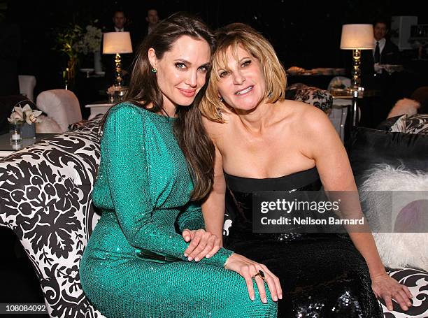 Actress Angelina Jolie and Sony Pictures Entertainment Co-Chairman Amy Pascal attend the Sony Pictures Classic 68th Annual Golden Globe Awards Party...