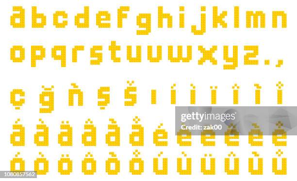 vektor plastikspielzeug alphabet - französisch unterricht stock-grafiken, -clipart, -cartoons und -symbole