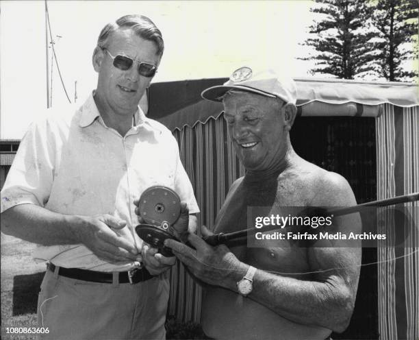 The Entrance area, also around the Lake Tuggerah area to go with the story.The manager of Pinehurst Caravan Park, Mr. Harvey Bone, chats with Mr....