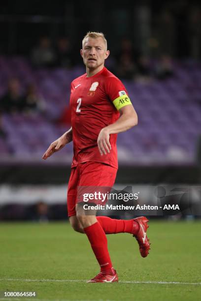 Kichin Valerii of Kyrgyz Republic during the AFC Asian Cup Group C match between Kyrgyz and South Korea at Hazza Bin Zayed Stadium on January 11,...