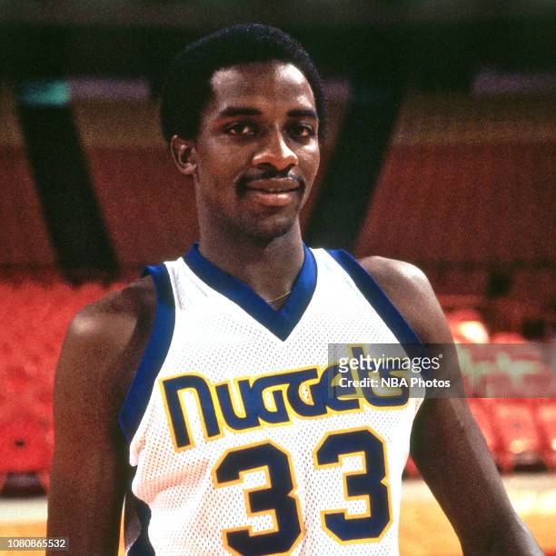 David Thompson of the Denver Nuggets poses for a portrait circa 1978 at McNichols Sports Arena in Denver, Colorado. NOTE TO USER: User expressly...