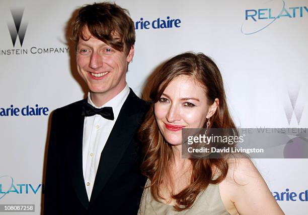 Musician Dougie Payne and actress Kelly Macdonald arrive at The Weinstein Company And Relativity Media's 2011 Golden Globe Awards Party held at The...