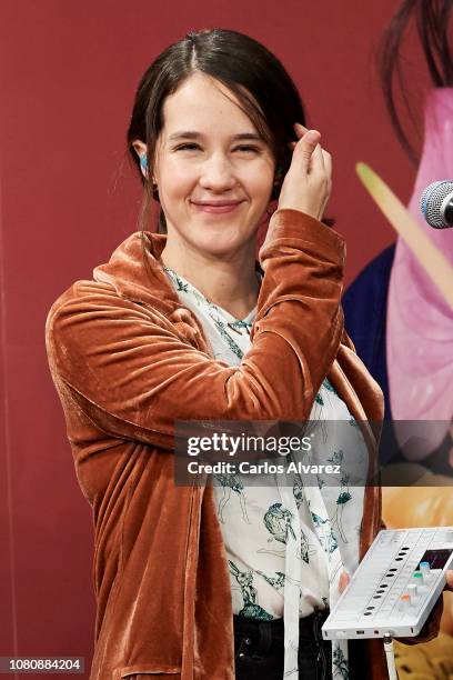 Singer Ximena Sariñana performs on stage at the Casa de Mexico on December 11, 2018 in Madrid, Spain.