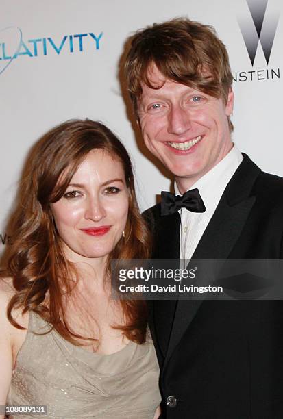 Actress Kelly Macdonald and musician Dougie Payne arrive at The Weinstein Company And Relativity Media's 2011 Golden Globe Awards Party held at The...