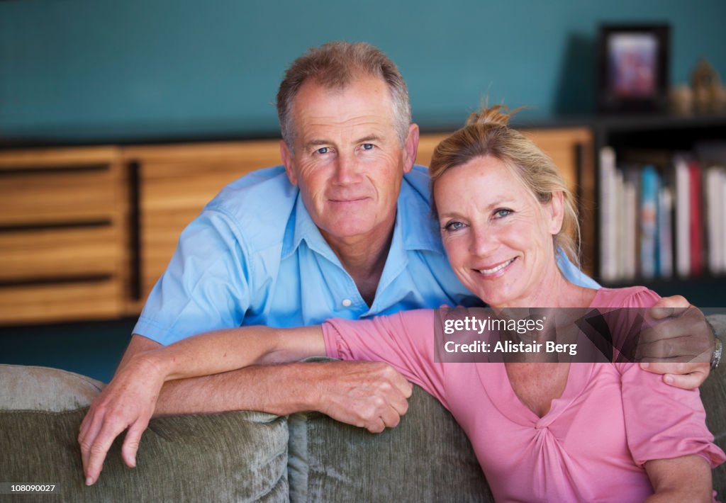 Senior couple at home