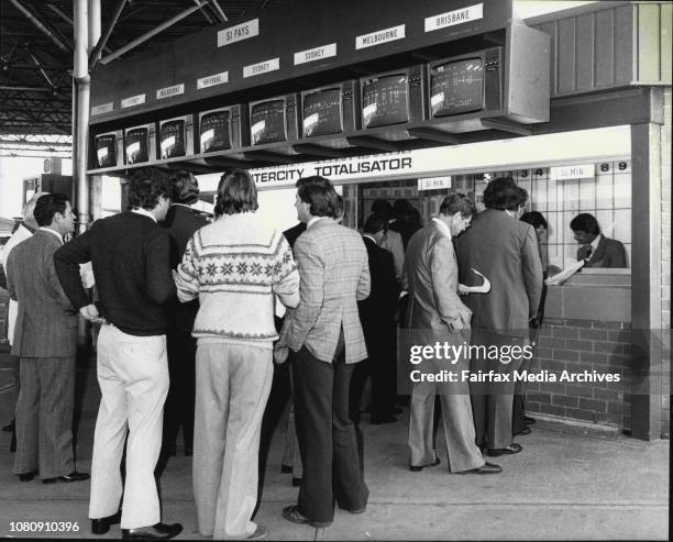 The new Intercity Tetalisater installed at Broadmeadow Racecourse by the Newcastle Jockey Club. June 26, 1979. .