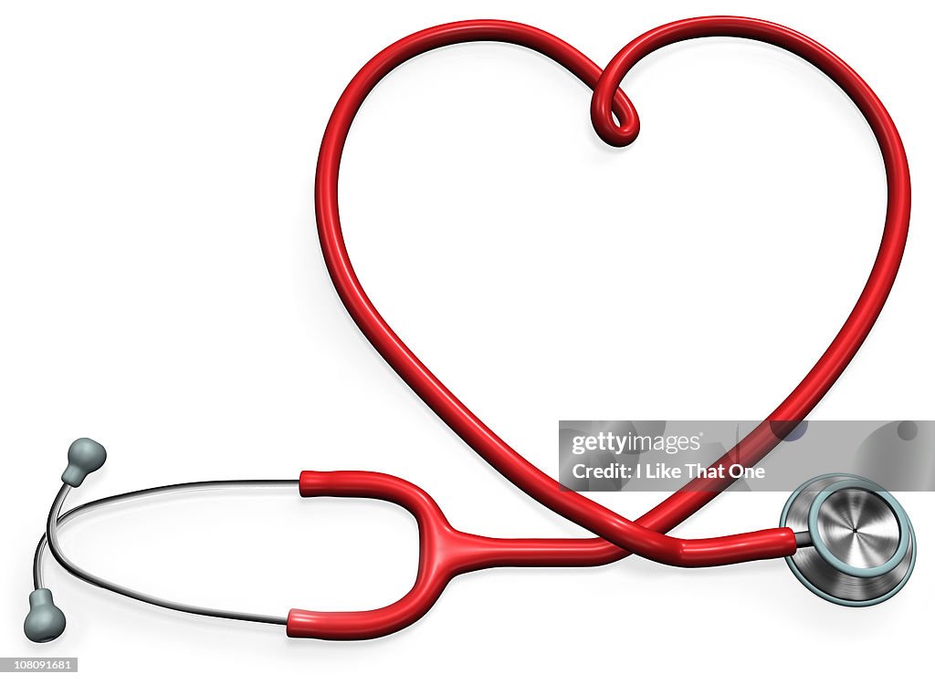 Stethoscope forming a heart shape