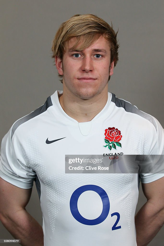Rob Robson Rugby Dan Robson of England poses for a portrait during the England Under ...