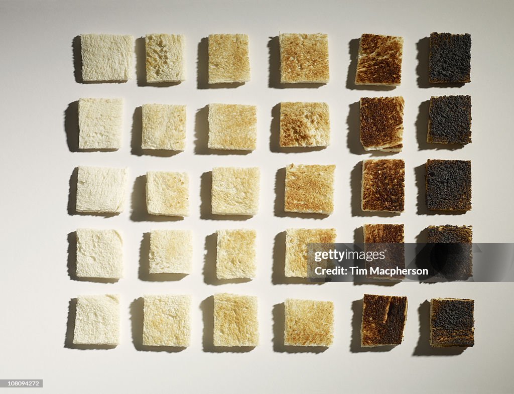 Colour Grid Chart Made Of Toast High-Res Stock Photo - Getty Images