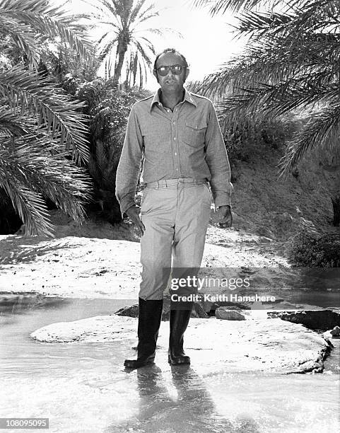 American director Stanley Donen during the filming of 'The Little Prince' in Tunisia, 1974.