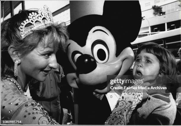 Taken at Darlingharbour.Walt Disney mouse gets the keys to Darling Harbour.Mickey Mouse after presentation with Rachel McKinnon from Greystanes....