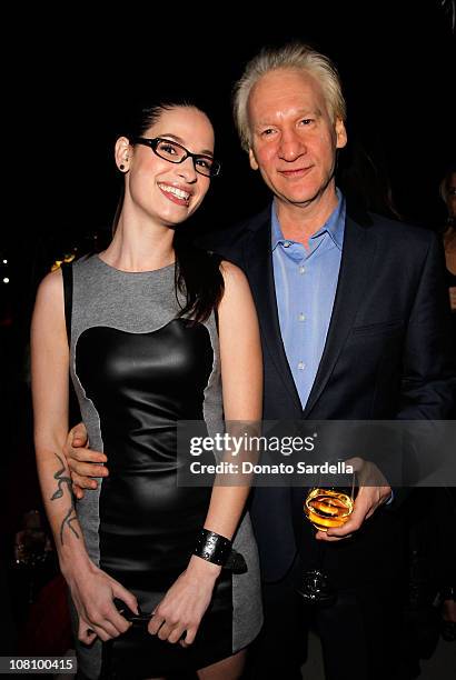 Cara Santa Maria and Comedian Bill Maher attend W Magazine's Celebration of The Best Performances Issue and The Golden Globes held at at Chateau...