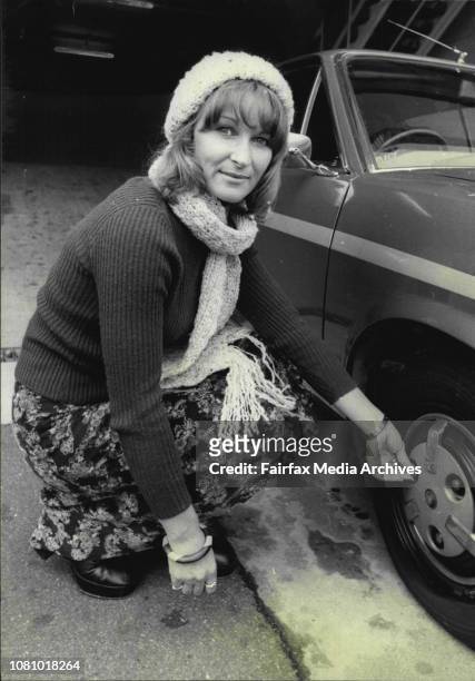 Heart Quest Entrant Miss Lorayne Dudding with her renault car, at her job in Rosebery.Sydney career girl Lorayne Dudding hopes she can touch the...