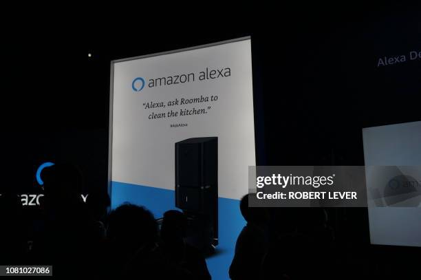 Amazon highlights how its Alexa digital assitant can be integrated into various smart home devices at its exhibit at the Consumer Electronics Show in...