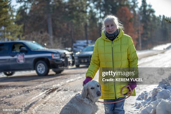 Jeanne Nutter speaks to the press on January 11, 2019 in Gordon ...