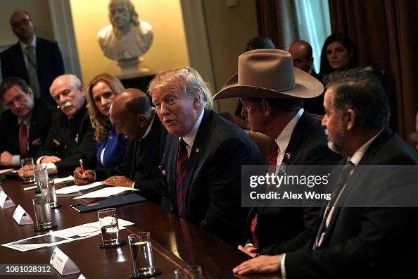 Trump Round Table U.S. President Donald Trump hosts a round-table discussion on border ...