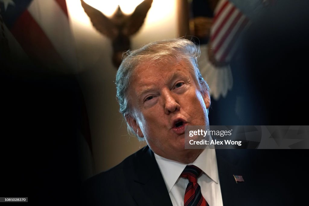 Trump Round Table U.S. President Donald Trump hosts a round-table discussion on border ...