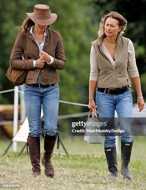 Kate Middleton and her mother Carole Middleton attend the Festival of British Eventing at Gatcombe Park on August 6, 2005 in Stroud, England.