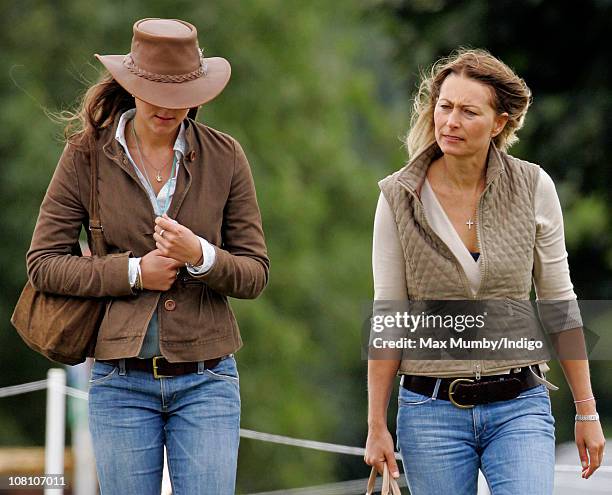 Kate Middleton and her mother Carole Middleton attend the Festival of British Eventing at Gatcombe Park on August 6, 2005 in Stroud, England.