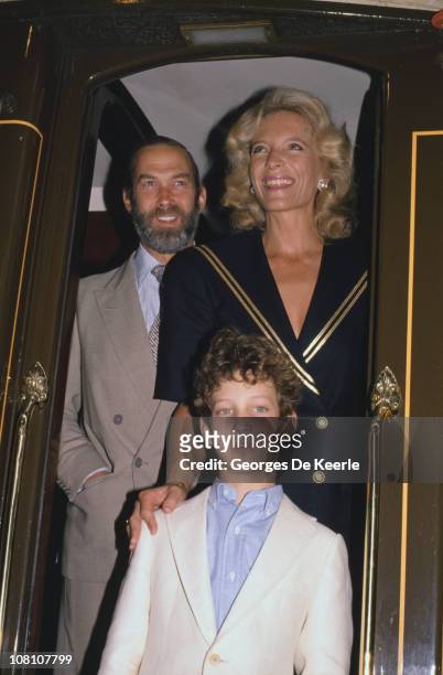 Prince and Princess Michael of Kent with their son Lord Frederick Windsor, June 1988.