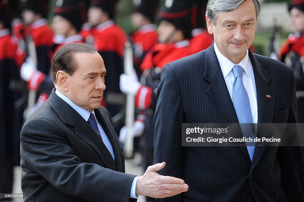 Berlusconi Meets Danilo Turk