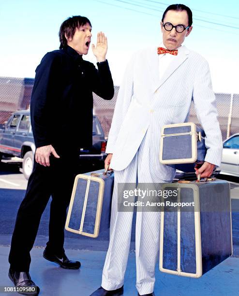 Los Angeles Singer songwriters and brothers Russell Mael and Ron Mael L-r, of the group Sparks pose for a portrait circa 2009 in Los Angeles,...