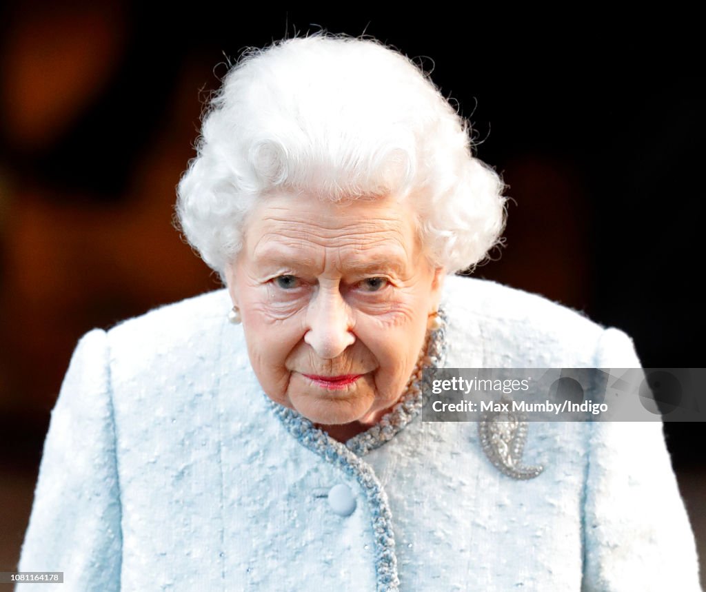 Queen Elizabeth II Hosts A Christmas Lunch At The Goring Hotel