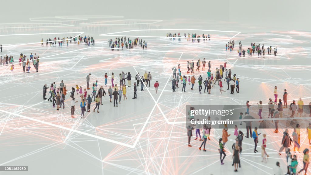 Personas y conexión a la tecnología moderna
