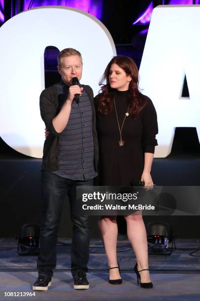 Anthony Rapp and Melissa Anelli on stage during Broadwaycon Opening Ceremony at New York Hilton Midtown on January 11, 2019 in New York City.