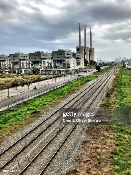 decommissioned power station, badalona - badalona stock pictures, royalty-free photos & images