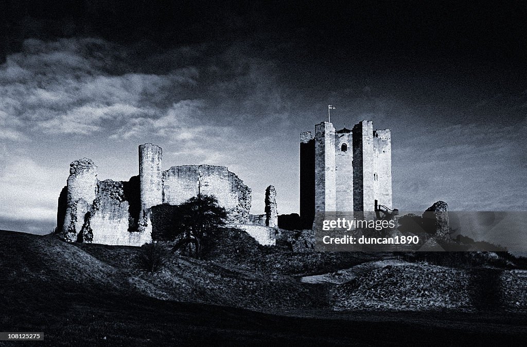AbandonedConisborough Castle, Black and White