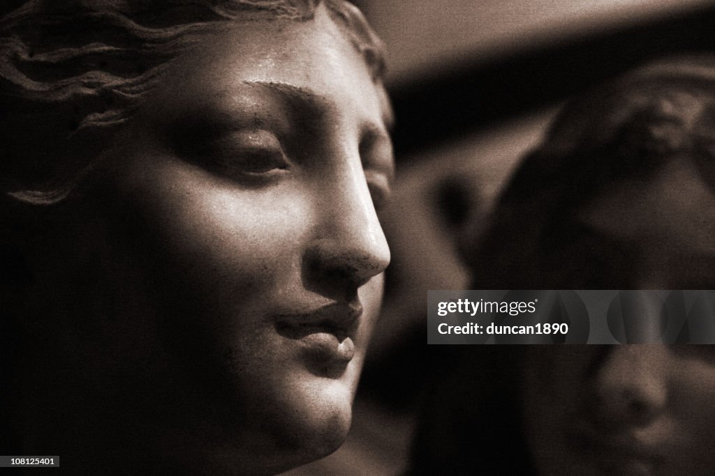 Close-up Detail of Classic Marble Statue