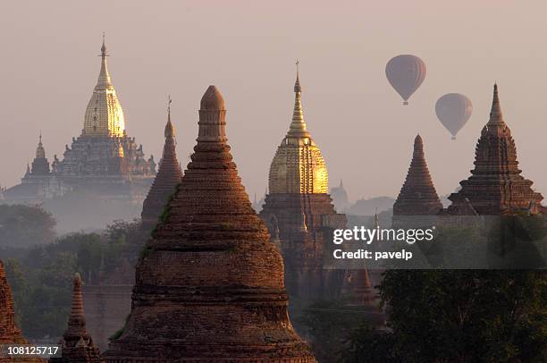 the mystical ananda un shweguguyi - bagan stock pictures, royalty-free photos & images