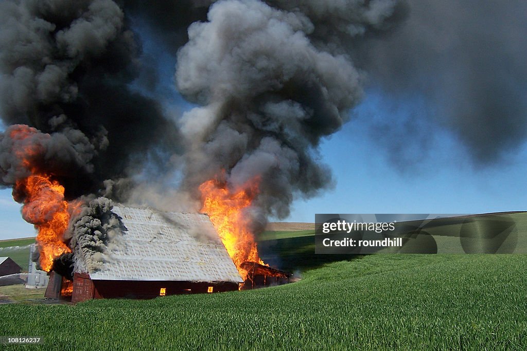 Burning Barn in the Palouse