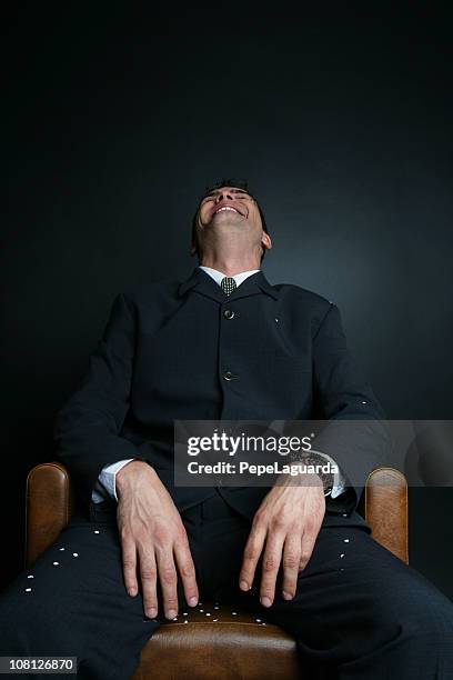 businessman - head back stock pictures, royalty-free photos & images