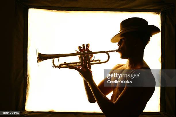 55 Man Playing Trumpet Silhouette Stock Photos, High-Res Pictures, and  Images - Getty Images