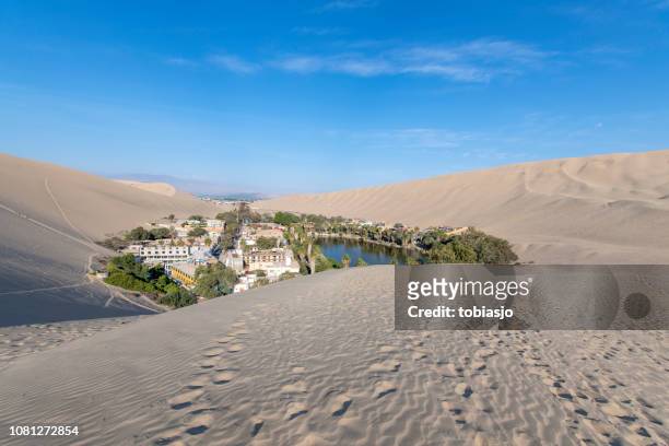 city of the desert - desert oasis stock pictures, royalty-free photos & images