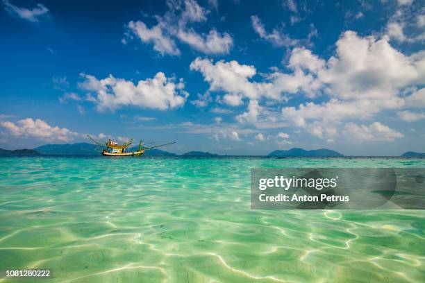 beautiful clear water in a tropical island - bermuda beach stock-fotos und bilder