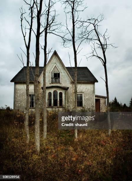 the farm house - a haunted house stockfoto's en -beelden