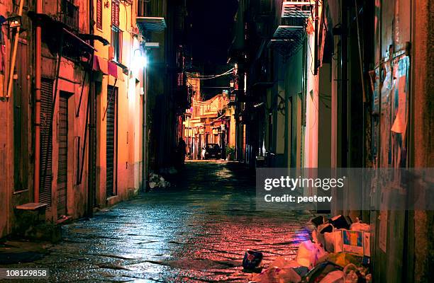 dark alley - alley stock pictures, royalty-free photos & images