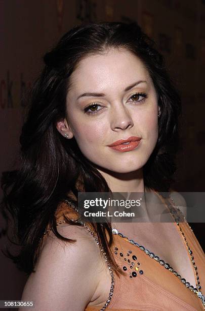 Rose McGowan during Details Magazine and GUESS? Host I Heart Huckabees Premiere - Red Carpet at The Grove in Los Angeles, California, United States.