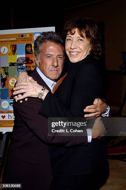 Dustin Hoffman and Lily Tomlin during Details Magazine and GUESS? Host I Heart Huckabees Premiere - Red Carpet at The Grove in Los Angeles,...