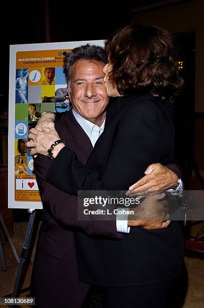 Dustin Hoffman and Lily Tomlin during Details Magazine and GUESS? Host I Heart Huckabees Premiere - Red Carpet at The Grove in Los Angeles,...