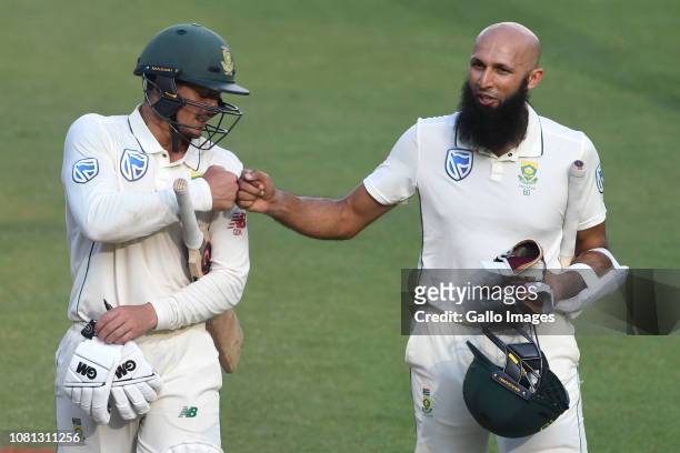 Quinton de Kock and Hashim Amla of the Proteas during day 2 of the 3rd Castle Lager Test match between South Africa and Pakistan at Bidvest Wanderers...