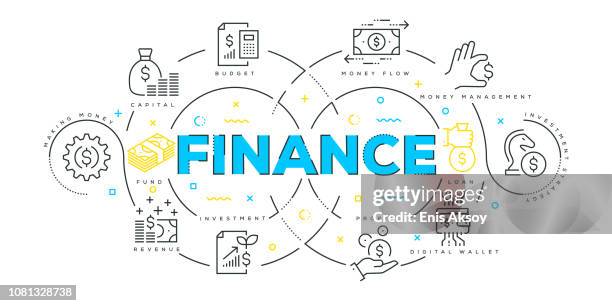 ilustrações, clipart, desenhos animados e ícones de conceito de design moderno linha plana de finanças - fund manager