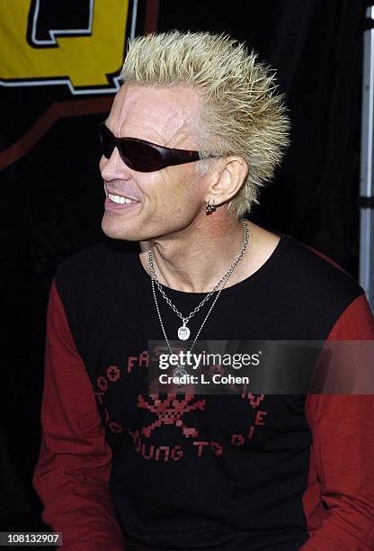 Billy Idol during KROQ - Miller Lite Island - Invasion 4- Backstage at Glen Helen Hyundai Pavillion in Devore, California, United States.